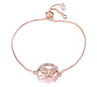 Hermosa letra amor mariposa mujer cadena ajustable circonía cúbica para mujeres amantes joyas joyas