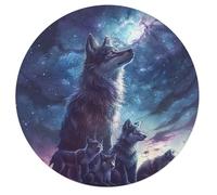 Hermosa Loba acompañada 68 Piezas Rompecabezas Cartón Animales Formas Animalizadas Puzzle Niños Hombres Niñas Mujeres Toda La Familia Educativo Portátil 68 PCS