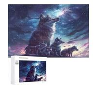 Hermosa Loba acompañada Puzzle 1000 Piezas Construir 3D MaquetasRompecabezas Educativo para Niños A 12 AñosAdultos DIY Creativo Aliviar Estrés Decoración1000 PCS