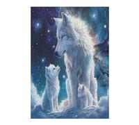 Hermosa Loba acompañada Puzzle 300 Piezas Desafío Intelectual Rompecabezas para Adultos Obra De Arte Colorido DIY Creativo Decoración Hogar 300 PCS