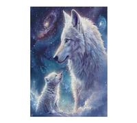 Hermosa Loba acompañada Puzzle 300 Piezas Regalo Familiar Rompecabezas 3D Obra De Arte para Hombres Y Mujeres DIY Creativo Aliviar Estrés 300 PCS