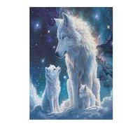 Hermosa Loba acompañada Puzzle 500 Piezas Educativo 3D Familiar Premium Rompecabezas para Familia Desafío Intelectual DIY Creativo Decoración Hogar 500 PCS