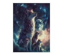 Hermosa Loba acompañada Puzzle 500 Piezas Educativo Construir Rompecabezas 3D para Familia Maquetas Educativas Desafío Intelectual Decoración Hogar 500 PCS