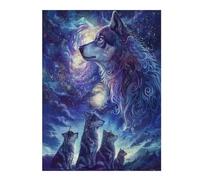 Hermosa Loba acompañada Puzzle 500 Piezas Hogar Decoración Rompecabezas para Hombres Y Mujeres 3D DIY Creativo Aliviar Estrés Desafío Intelectual 500 PCS