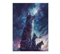 Hermosa Loba acompañada Puzzle 500 Piezas Obra De Arte Premium Rompecabezas Familiar para Adultos Aliviar Estrés Decoración Hogar Moderno 500 PCS