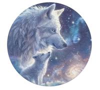 Hermosa Loba acompañada Puzzle Familiar 68 Piezas Animales Formas Irregulares Puzzle Niños Familia Juego Interacción Antiestrés Regalo Ideal Interacción Familiar68 PCS