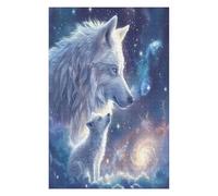 Hermosa Loba acompañada Puzzles 1000 Piezas Construir Maquetas Rompecabezas para Adultos Desafío Intelectual Juguete Educativo 3D Moderno 1000 PCS