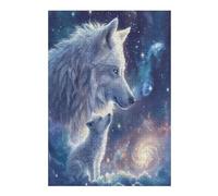 Hermosa Loba acompañada Puzzles 300 Piezas Moderno Decorativo Minimalista Rompecabezas Familiar para Hombres Y Mujeres Aliviar Estrés Maquetas Construir 300 PCS