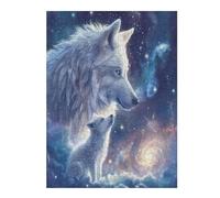 Hermosa Loba acompañada Puzzles 500 Piezas Juguete Educativo 3D Interactivo Rompecabezas Familiar para Toda La Familia Entretenimiento Creativo Decorativo 500 PCS