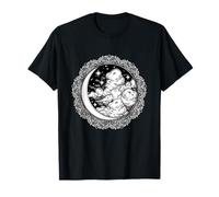Hermosa Luna, Nubes y Estrellas Proyección Cielo, Portal Espacial Camiseta