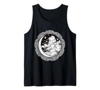 Hermosa Luna, Nubes y Estrellas Proyección Cielo, Portal Espacial Camiseta sin Mangas