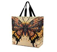 Hermosa mariposa novedosa bolsa de hombro para mujer, bolsas de compras, reutilizables, ligeras, bolsas de almacenamiento de viaje