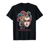 Hermosa máscara Carnevale de Venecia Italia se Encuentra con Nueva Orleans Camiseta