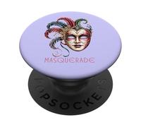 Hermosa máscara Carnevale de Venecia Italia se Encuentra con Nueva Orleans PopSockets PopGrip Adhesivo