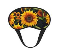Hermosa máscara de dormir con estampado de girasol para personas que duermen de lado, máscara opaca en forma de copa, para hombres y mujeres