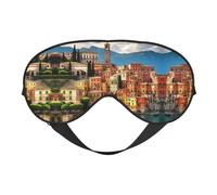 Hermosa máscara de dormir con estampado de Italia, suave y transpirable, para dormir, viajes, siesta en casa