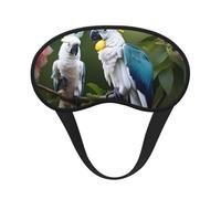 Hermosa máscara de dormir con estampado de pájaros y cacatúas para dormir de lado, bonita máscara opaca para el hogar o viajes