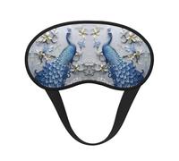 Hermosa máscara de dormir con estampado de pavo real, máscara de dormir para mujeres y hombres para una oscuridad total, reduce la hinchazón de la máscara de ojos