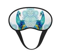 Hermosa máscara de dormir con estampado floral y pavo real, máscara de dormir para mujeres y hombres para una oscuridad total, reduce la hinchazón de la máscara de ojos