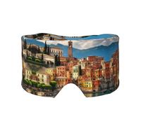 Hermosa máscara de dormir con estampado italiano para hombres y mujeres, cubierta suave para los ojos, diadema insonorizada para dormir, para viajes, siesta