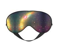 Hermosa máscara de dormir unisex con estampado de galaxia, máscara de ojos de doble cara, ideal para un sueño profundo y cuidado de la piel