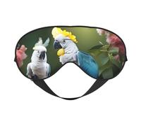 Hermosa máscara de ojo de flor de cacatúa para máxima comodidad para dormir, ajustable, transpirable y elegante, perfecta para sensibilidad a la luz, insomnio