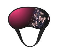 Hermosa máscara de ojos con estampado de mariposas y borde negro, con buen efecto de sombreado, es una opción ideal para viajes, meditación, etc