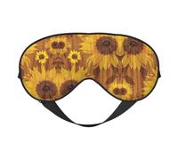Hermosa máscara de ojos de girasoles para hombres y mujeres, máscara para dormir con correa fácil de ajustar, cubierta de ojos de noche para viajes