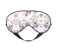 Hermosa máscara de ojos de hojas de uva para hombres y mujeres, máscara para dormir con correa fácil de ajustar, cubierta de ojos de noche para viajes