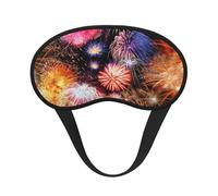 Hermosa máscara de ojos impresa con diseño de fuegos artificiales con borde negro, con buen efecto de sombreado, es una opción ideal para viajes, meditación, etc