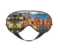 Hermosa máscara de ojos italiana para máxima comodidad para dormir, ajustable, transpirable y elegante, perfecta para sensibilidad a la luz, insomnio