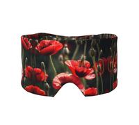 Hermosa máscara de ojos para dormir con estampado de amapola roja para dormir en total oscuridad, máscara de dormir suave, regalos para hombres y mujeres