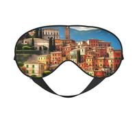 Hermosa máscara de ojos suave con estampado de Italia, bloqueo de luz, siesta, uso nocturno, viajes, camping, meditación y yoga