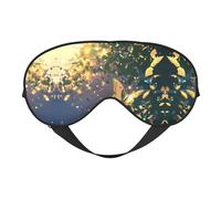 Hermosa máscara de ojos suave con estampado de mariposa, máscara de ojos para dormir, máscara opaca, adecuada para viajes, oficina, yoga, siesta