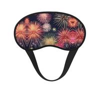 Hermosa máscara opaca para dormir con estampado de fuegos artificiales, cómoda cubierta para los ojos, banda elástica ajustable, perfecta para viajes, siestas, meditación