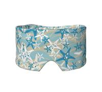 Hermosa máscara para dormir con estampado de estrella de mar, transpirable, ajustable, mantiene el calor, sombreado, ayuda cómoda