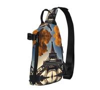 Hermosa Mochila Cruzada con Estampado de la Torre Eiffel de París, Mochila Informal para Viajes, Senderismo, Gimnasio