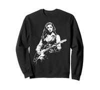 Hermosa Mujer Tocando Guitarra Diseño Sudadera