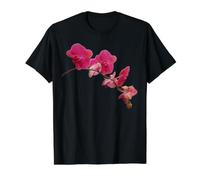Hermosa orquídea Flor Phalaenopsis Formas Mania Orquídea Camiseta gráfica económica, Hombre, Negro, L