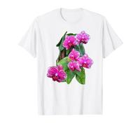 Hermosa orquídea Leopardo Rosa Phalaenopsis Formas Mania Camiseta gráfica económica, Hombre, Blanco, L