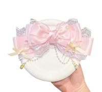 Hermosa pinza para el pelo decorada con encaje floral y cinta de seda, pasadores que añaden moda a cualquier peinado de encaje y horquilla