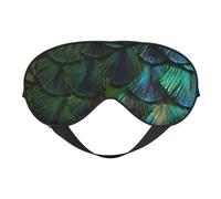 Hermosa pluma de pavo real, Cubreojos completos Antifaz bloqueador de luz Antifaz para dormir Antifaz suave con los ojos vendados Noche