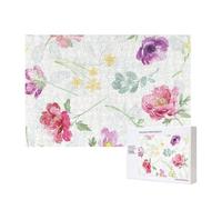 Hermosa Primavera Fresca Floral,Rompecabezas de Madera de 300 Piezas, Juego Familiar, Rompecabezas para Adultos, Adolescentes, decoración del hogar