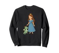 Hermosa princesa con un hermoso disfraz de dragón pequeño Sudadera