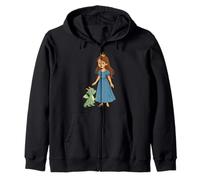 Hermosa princesa con un hermoso disfraz de dragón pequeño Sudadera con Capucha