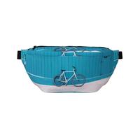 Hermosa riñonera con estampado de bicicleta para mujeres y hombres, grande, para senderismo, viajes, riñonera, fácil de llevar