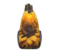 Hermosa riñonera con estampado de girasol para mujeres y hombres, bolsa cruzada de un hombro, bolsa cruzada de viaje