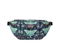 Hermosa riñonera con estampado de polilla para mujeres y hombres, grande, para senderismo, viajes, riñonera fácil de llevar