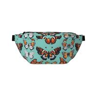 Hermosa riñonera cruzada con estilo de mariposa, bolsa de viaje versátil y compacta para almacenamiento manos libres, Black, Talla única