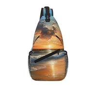 Hermosa riñonera cruzada para playa, puesta de sol, para el hombro, correa de hombro, cintura, para hombres y mujeres